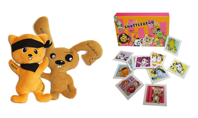 Shuttleberg Crazy Doll Stofftiere und Memo-Spiel